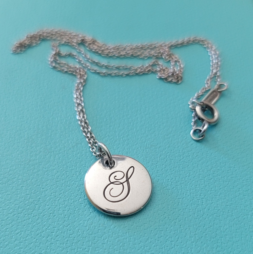 Elegant Silver Initial Pendant Necklace
